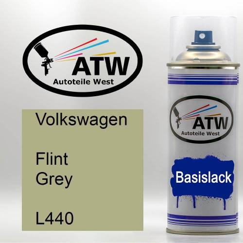 Volkswagen, Flint Grey, L440: 400ml Sprühdose, von ATW Autoteile West.